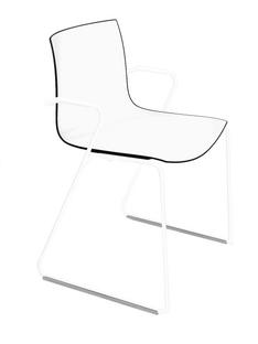 Catifa 46 Sledge Blanc|Bicolore|Dossier noir, siège blanc|Avec accoudoirs
