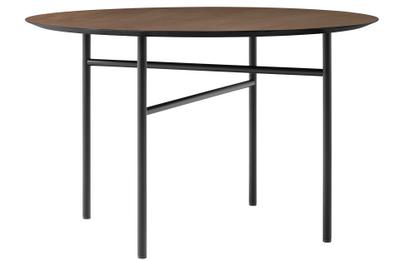 Table Ronde Snaregade Ø 120 cm|Placage chêne foncé