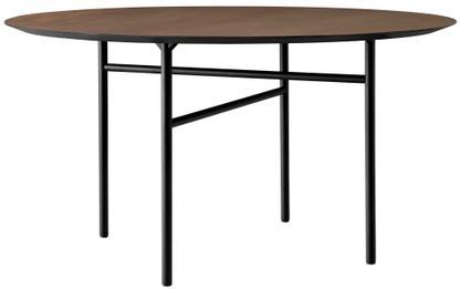 Table Ronde Snaregade Ø 138 cm|Placage chêne foncé