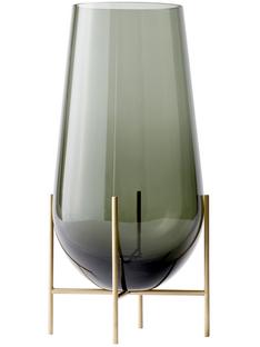 Vase Échasse  Grand (H 60 cm, Ø 30/20 cm)|Fumée / Laiton brossé