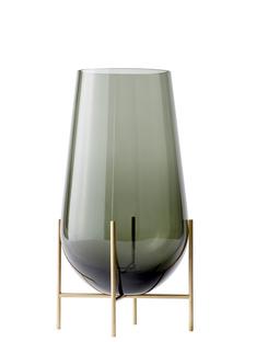 Vase Échasse  Moyen (H 45 cm, Ø 22/15 cm)|Fumée / Laiton brossé