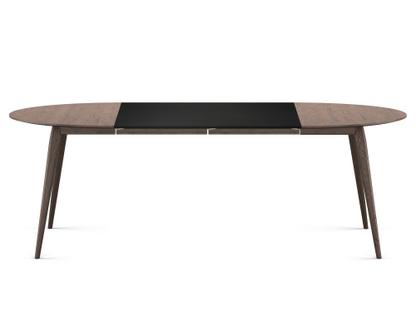 Table PLAYdinner Ronde Chêne fumé|L 120-220 cm|MDF noir
