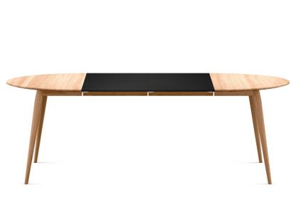 Table PLAYdinner Ronde Chêne huilé  |L 120-220 cm|MDF noir