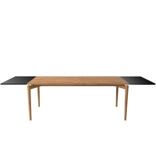 Table PURE Dining 190 x 85 cm|Chêne huilé  |Avec 2 panneaux d'extension MDF noir (L 190-290 cm)