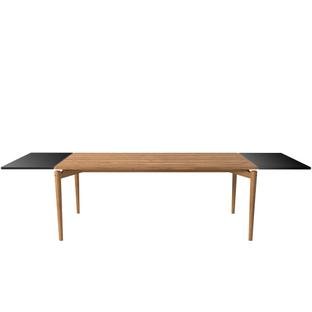 Table PURE Dining 190 x 85 cm|Chêne huilé  |Avec 2 panneaux d'extension MDF noir (L 190-290 cm)