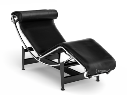 4 Chaise longue à reglage continu Chromé|Noir graphite