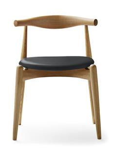 CH20 Elbow Chair Chêne huilé|Cuir anthracite