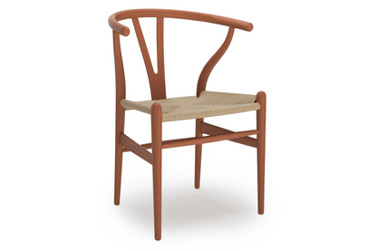 CH24 Wishbone Chair Acajou huilé|Paillage naturel