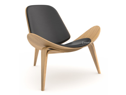 CH07 Shell Chair Chêne huilé|Cuir anthracite