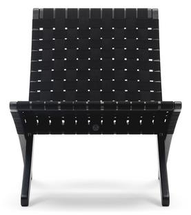 MG501 Cuba Chair Chêne laqué noir|Sangles de l'assise noir