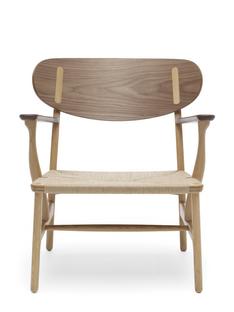CH22 Lounge Chair Chêne/noyer huilé, paillage naturel