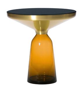 Bell Side Table Laiton laqué clair|Orange ambre