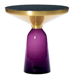 Bell Side Table Laiton laqué clair|Améthyste violette