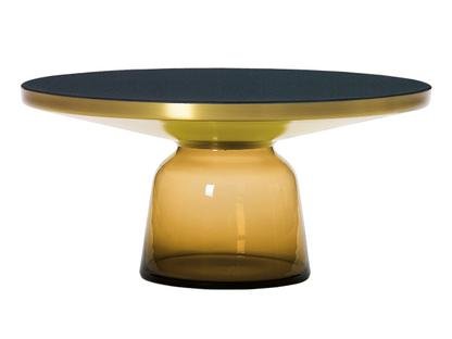 Bell Coffee Table Laiton laqué clair|Orange ambre