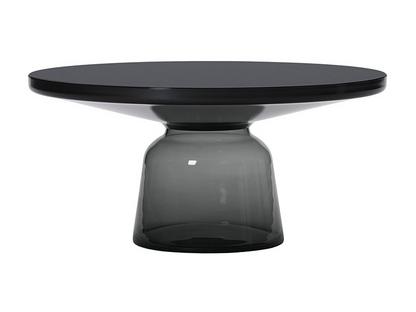 Bell Coffee Table Acier bruni noir, laqué clair|Gris quartz