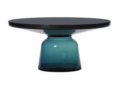 Bell Coffee Table Acier bruni noir, laqué clair|Bleu Montana