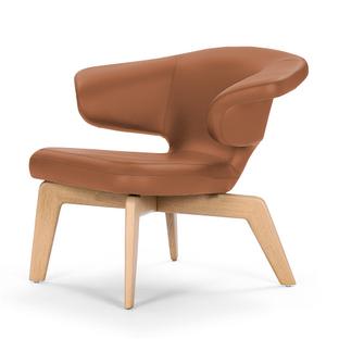 Munich Lounge Chair Cuir Classic cognac|Chêne naturel