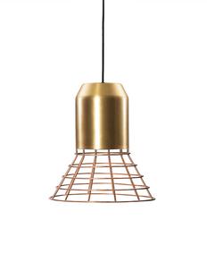 Bell Light Laiton|Cage plaquée cuivre, H 16 x ø 29 cm