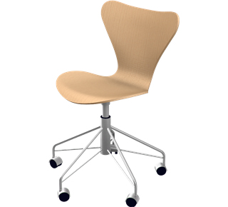 Série 7 chaise de bureau pivotante 3117 Bois laqué clair|Pin d'oregon