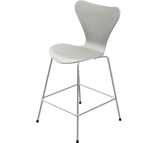 Série 7 chaise de bar 3187/3197 64 cm|Frêne coloré|Nine grey