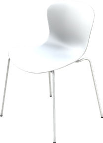 Chaise empilable NAP 45 cm|Blanc lait|Couleur de l'assise