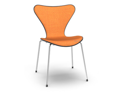 Série 7 Chaise avec rembourrage avant Frêne coloré|Noir|Remix 543 - Orange|Chromé