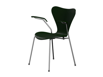 Série 7 chaise 3207 New Colours Frêne coloré|Evergreen|Chromé