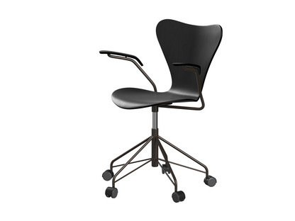 Série 7 Chaise de bureau pivotante 3117 / 3217 New Colours Avec accotoirs|Frêne coloré|Noir|Brown bronze