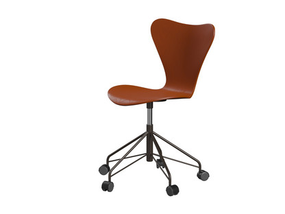 Série 7 Chaise de bureau pivotante 3117 / 3217 New Colours Sans accotoirs|Frêne coloré|Orange paradis|Brown bronze