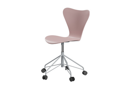 Série 7 Chaise de bureau pivotante 3117 / 3217 New Colours Sans accotoirs|Laqué|Rose pâle|Silver grey
