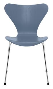 Série 7 chaise 3107 Frêne coloré|Dusk Blue|Chromé
