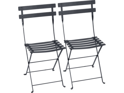 Chaise pliante Bistro - lot de 2 Carbone