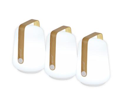 Lampe Balad Mini lot de 3 Bambou