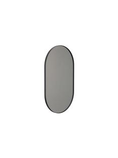 Unu Miroir ovale H 80 x L 50 cm|Noir mat