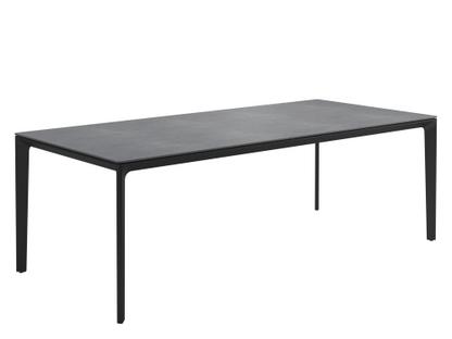 Table Carver Céramique|Revêtement poudré anthracite|L 220 x l 100 cm