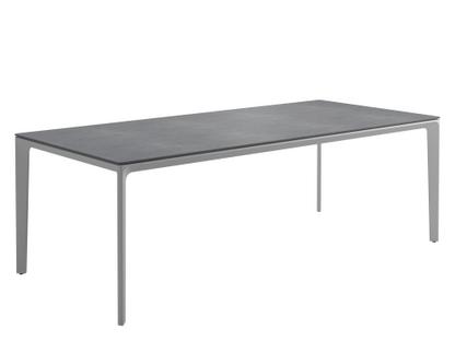 Table Carver Céramique|Revêtement poudré blanc|L 220 x l 100 cm