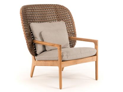 Kay Highback Lounge Chair Brindle|Fife Rainy Grey|Sans repose-pieds