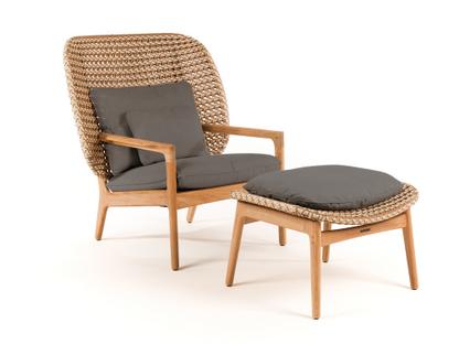 Kay Highback Lounge Chair Harvest|Fife Platinum|Avec repose-pieds