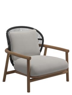 Fern Lowback Lounge Chair Raven|Blend Linen
