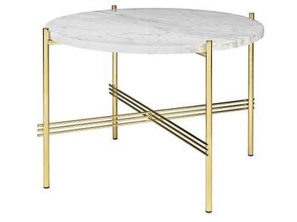 TS Coffee Table Ø 55 x H 41 cm|Blanc|Laiton