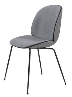 Beetle Dining Chair avec Rembourrage Gris moyen / Noir mat