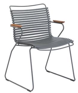 Chaise Click  Avec accotoirs|Gris foncé