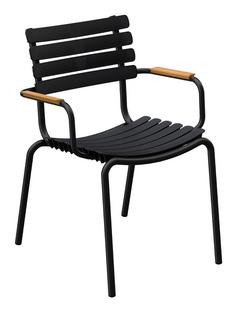 Chaise ReCLIPS Noir|Accotoirs bambus