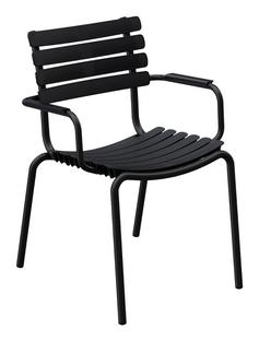 Chaise ReCLIPS Noir|Accotoirs aluminium