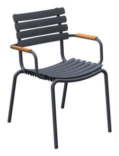 Chaise ReCLIPS Gris|Accotoirs bambus