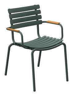 Chaise ReCLIPS Vert olive|Accotoirs bambus