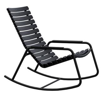 Chaise à bascule ReCLIPS Noir|Accotoirs aluminium
