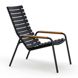 Lounge Chair ReCLIPS Noir|Accotoirs bambus