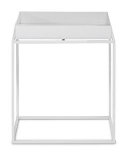 Table avec plateau Tray  H 30/34 x L 30 x P 30 cm|Blanc