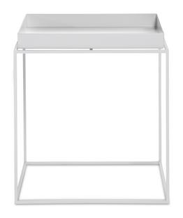 Table avec plateau Tray  H 40/44 x L 40 x P 40 cm|Blanc